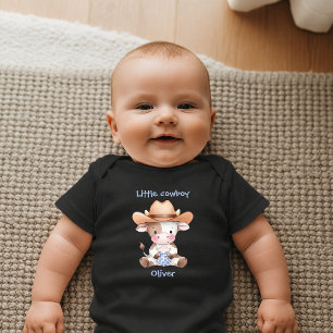 Kleiner Cowboy personalisiertes Neugeborenes Baby Strampler