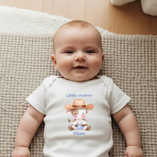 Kleiner Cowboy personalisiertes Neugeborenes Baby Strampler