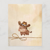 Kleiner Cowboy-Pferd 1. Rodeo-Einladung (Rückseite)