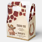 Kleiner Cowboy Pferdekuh Muster Rodeo Party Geschenkschachtel (Geöffnet)