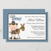Kleiner Cowboy Polka Dots Babydusche Einladungen (Vorne/Hinten)