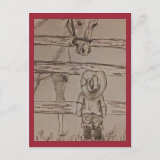 kleiner Cowboy Postkarte (Vorderseite)