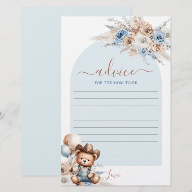 Kleiner Cowboy-Ratschlag für die Mama als Karte (Vorne/Hinten)
