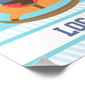 Kleiner Cowboy Rocking Horse Boys Zimmerdekor Poster (Ecke)