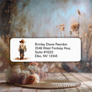 Kleiner Cowboy-Rücksendeaufkleber