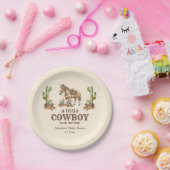 kleiner Cowboy unterwegs, Baby-Dusche Pappteller (Party)