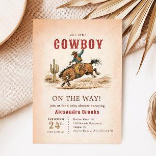 Kleiner Cowboy unterwegs - Babyparty Einladung