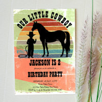 Kleiner Cowboy Vintager Sonnenuntergang Jungs Gebu