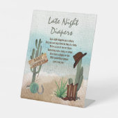 Kleiner Cowboy-Western-Dusche Spätabenteuer Sockelschild (Vorderseite)