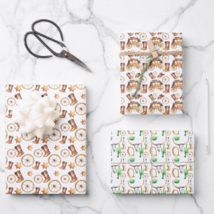 Kleiner Cowboy   Western-Rodeo-Thema Geschenkpapier Set
