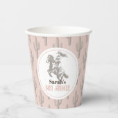 Kleiner Cowgirl Western Pink Girl Babydusche Pappbecher (Vorderseite)