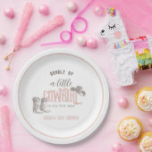Kleiner Cowgirl Western Pink Girl Babydusche Pappteller (Party)