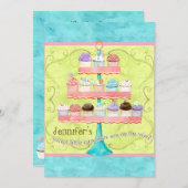 Kleiner Cupcake, Einladungen für zwei Babys (Vorne/Hinten)