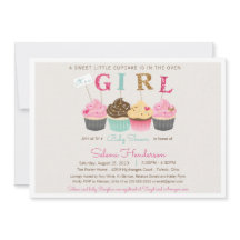 Kleiner Cupcake Es ist ein Girl Baby Sprinkle oder