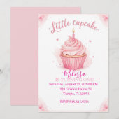 Kleiner Cupcake wird EINS Einladung (Vorne/Hinten)