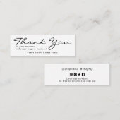 Kleiner Dank für die Bestellung Mini Visitenkarte (Vorne/Hinten)