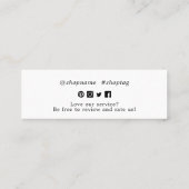 Kleiner Dank für die Bestellung Mini Visitenkarte (Rückseite)