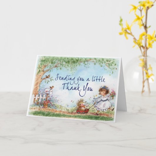 Kleiner Dank Karte (Gelbe Blume)