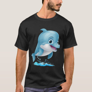 Kleiner Delfin springt durch die Meere T-Shirt