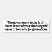 Kleiner des zwei Übel-Autoaufklebers Autoaufkleber (Vorne)