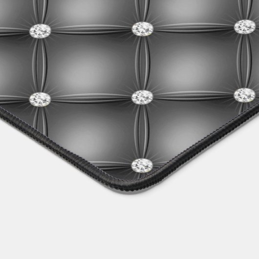 Kleiner Diamant gepolstert, schwarz Schreibtischunterlage (Ecke)