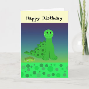 Kleiner Dinosaurier-Geburtstag Karte