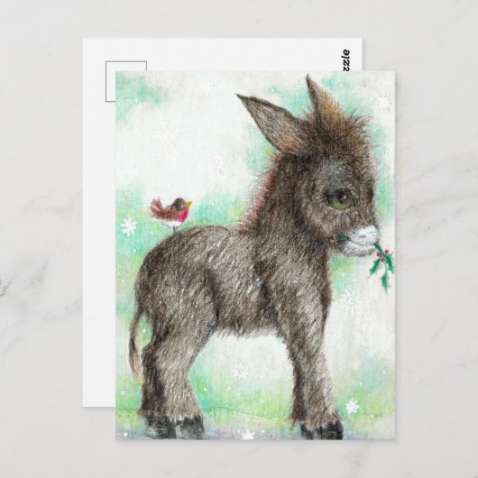 Kleiner Donkey-Freund Robin Postkarte (Vorne/Hinten)