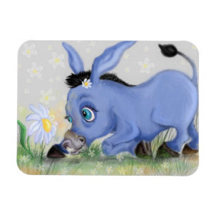 Kleiner Donkey und Daisy - Bild hinzufügen / Text Magnet