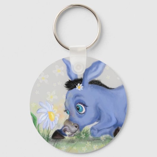 Kleiner Donkey und Daisy - Bild hinzufügen / Text Schlüsselanhänger (Vorderseite)