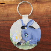 Kleiner Donkey und Daisy - Bild hinzufügen / Text Schlüsselanhänger (Vorderseite)