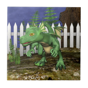 Kleiner Drache Fliese