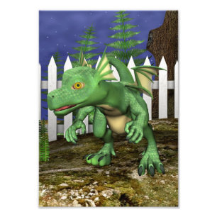 Kleiner Drache Fotodruck