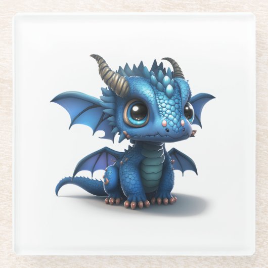Kleiner Drache Glasuntersetzer (Vorderseite)