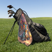 Kleiner Drache, große Energie – Der Ember Clocklin Golfhandtuch (Gras)