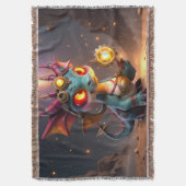 Kleiner Drache, große Energie – Die Ember Clocklin Decke (Vorderseite Vertikal)