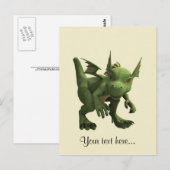 Kleiner Drache Postkarte (Vorne/Hinten)