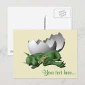 Kleiner Drache Postkarte (Vorne/Hinten)