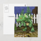 Kleiner Drache Postkarte (Vorne/Hinten)