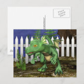 Kleiner Drache Postkarte (Vorne/Hinten)