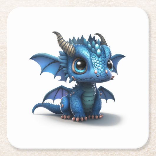 Kleiner Drache Rechteckiger Pappuntersetzer (Vorderseite)