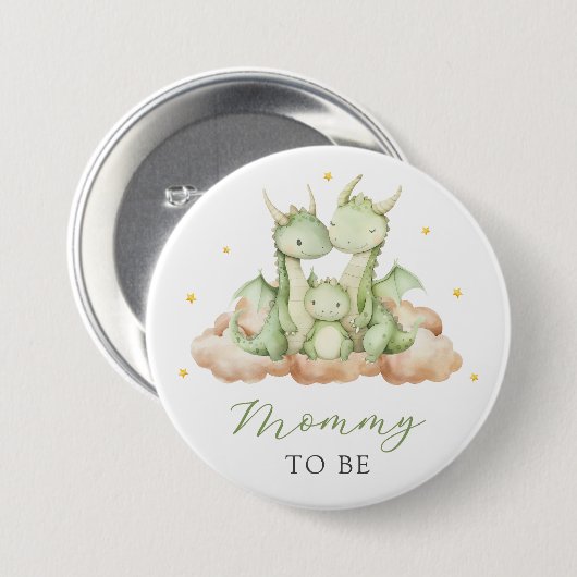 Kleiner Dragon Mommy to Be Button (Vorne & Hinten)