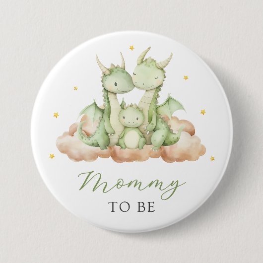 Kleiner Dragon Mommy to Be Button (Vorderseite)