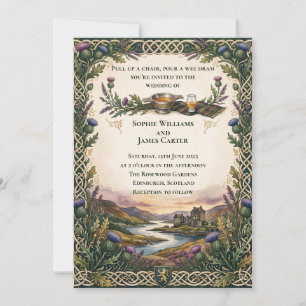 Kleiner Dram Highland schottische Hochzeitseinladu Einladung