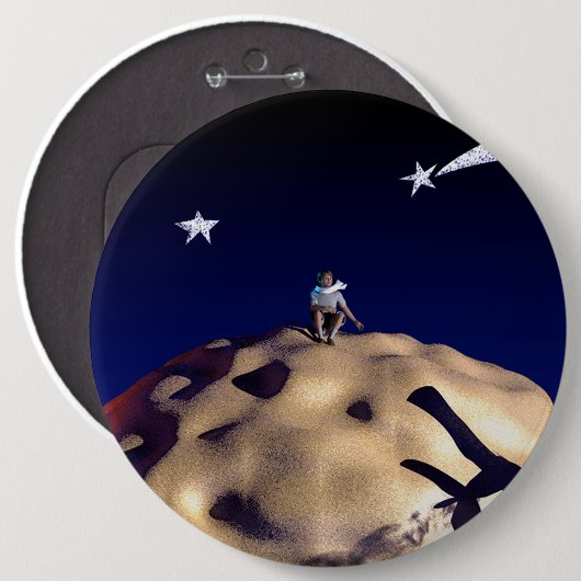 KLEINER DRUCKER Digital Art Button (Vorne & Hinten)