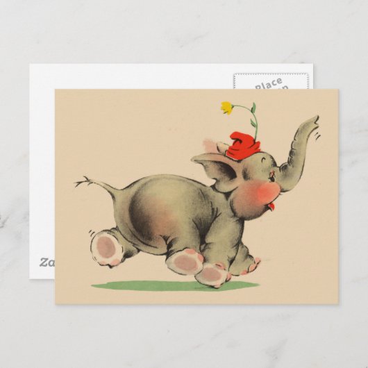 Kleiner Eephant Postkarte (Vorne/Hinten)