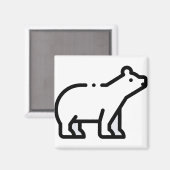 Kleiner Eisbär Magnet (Vorderseite/Rückseite)