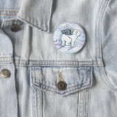 Kleiner Eisbärbaby Engel Pinback Button (Beispiel)