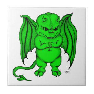 Kleiner ekliger Teufel Fliese