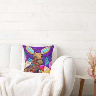 Kleiner Elchenkalf quilt like Design Kissen