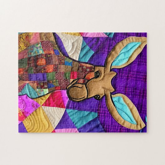 Kleiner Elchenkalf quilt like Design Puzzle (Horizontal)